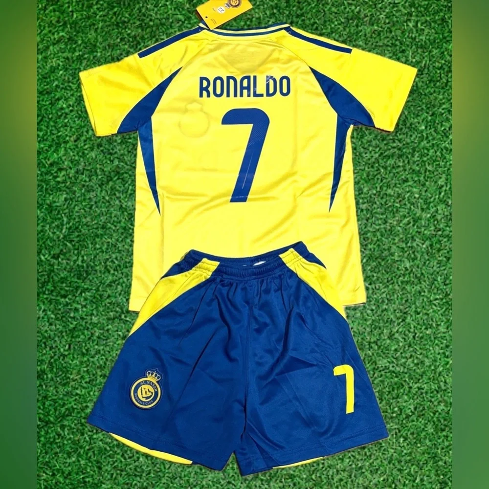 Ronaldo 7 Al Nassr Yellow Jersey Kids Youth Small Medium Large XL - NWT - Picture 1 of 4